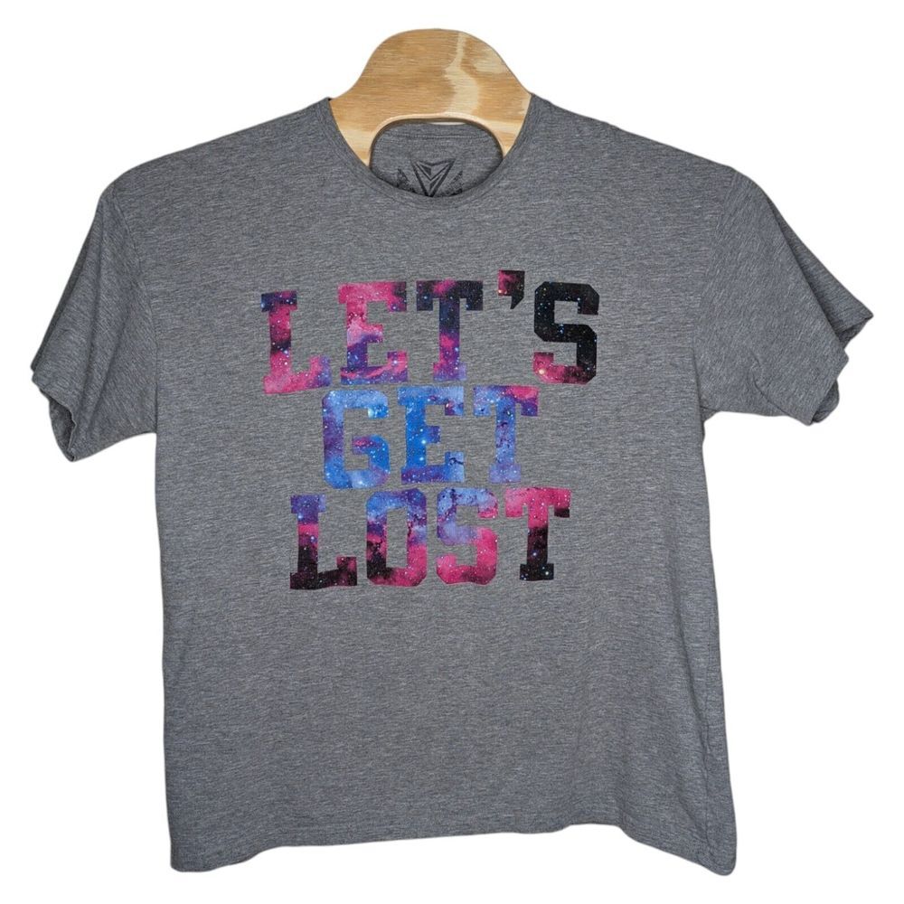 Let's Get Lost Univibe T Shirt Size XL Cosmic Outer Space Exploration